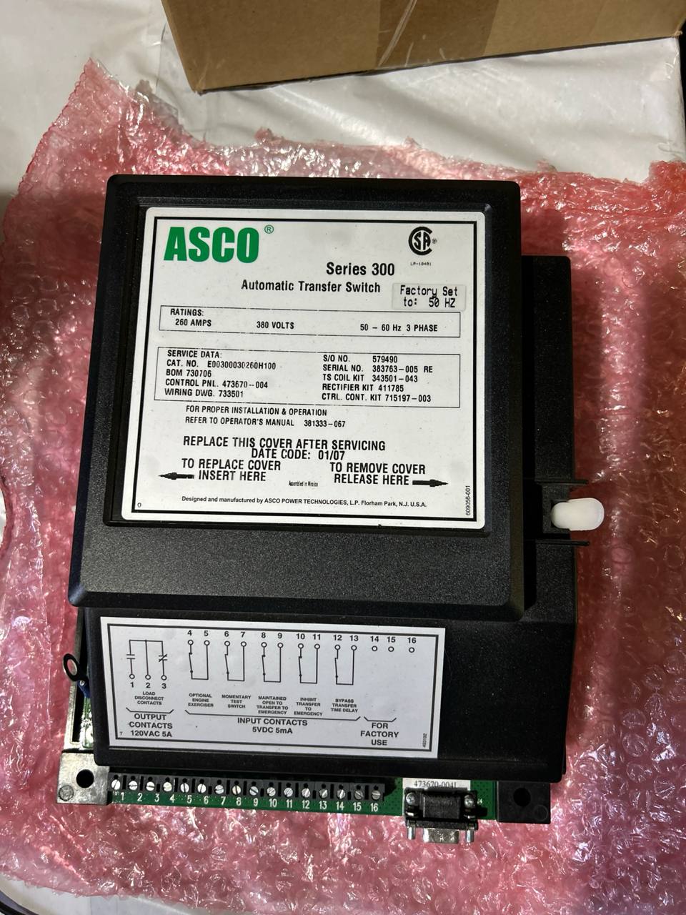 ASCO 300 260 AMPS